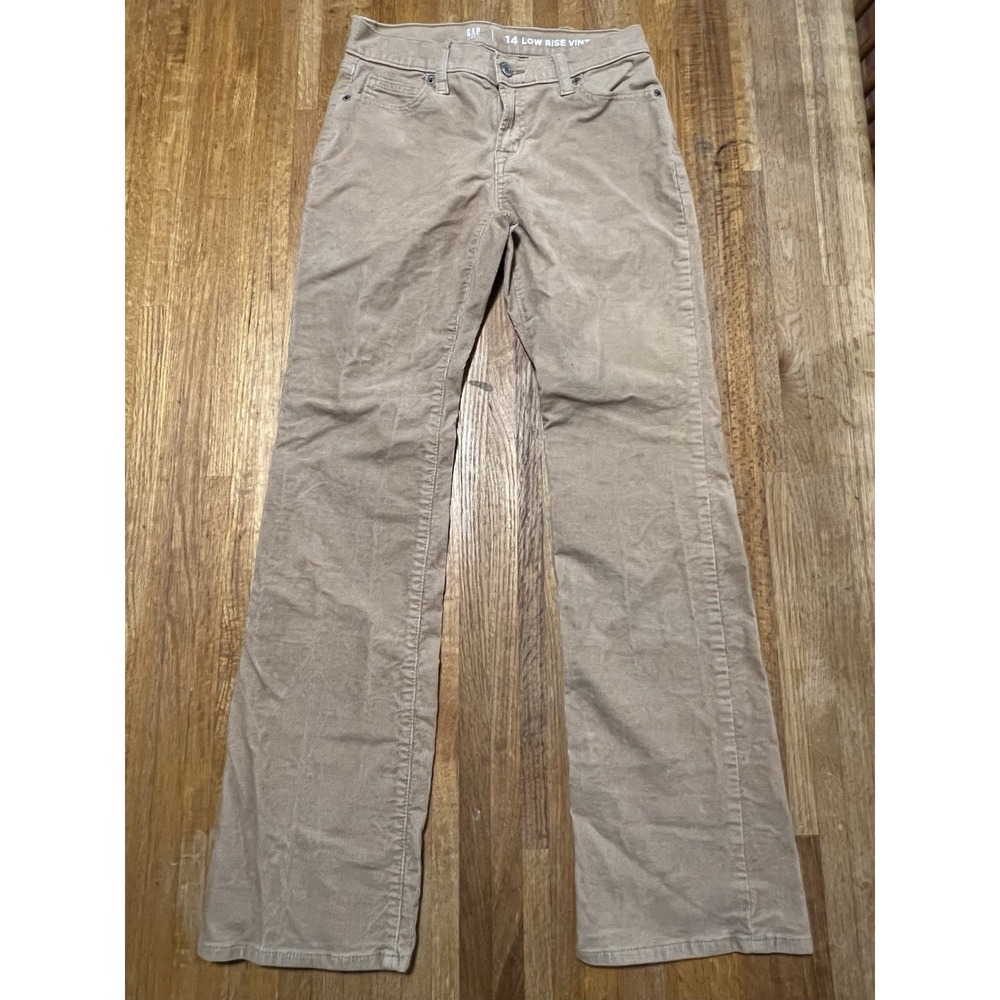 Gap Teen Girl 14 Brown Corduroy Low Rise Vintage Boot 5 Pocket Casual Dress Pant